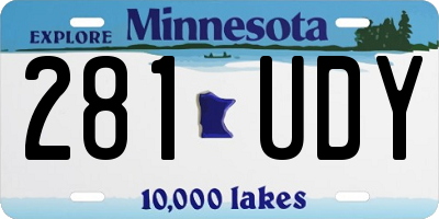 MN license plate 281UDY