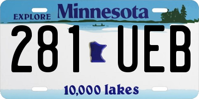 MN license plate 281UEB