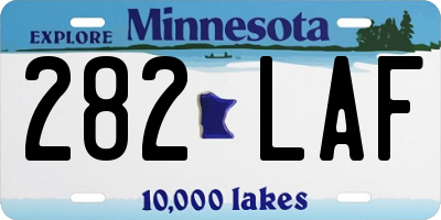 MN license plate 282LAF