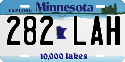 MN license plate 282LAH