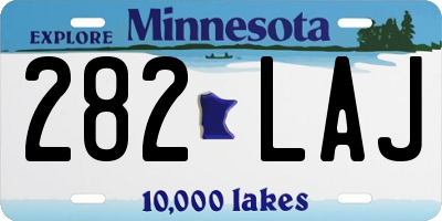 MN license plate 282LAJ