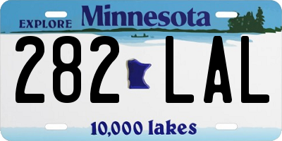 MN license plate 282LAL