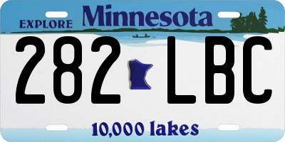 MN license plate 282LBC