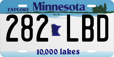MN license plate 282LBD