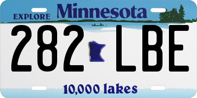 MN license plate 282LBE