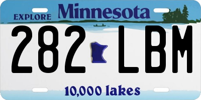MN license plate 282LBM