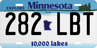 MN license plate 282LBT