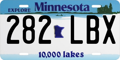 MN license plate 282LBX