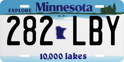 MN license plate 282LBY