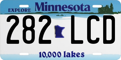 MN license plate 282LCD