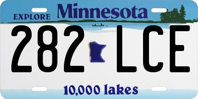 MN license plate 282LCE