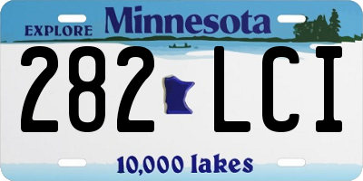 MN license plate 282LCI