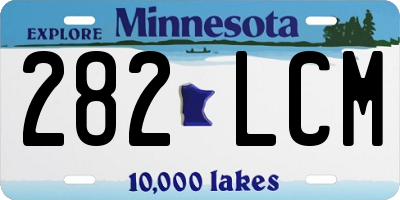 MN license plate 282LCM
