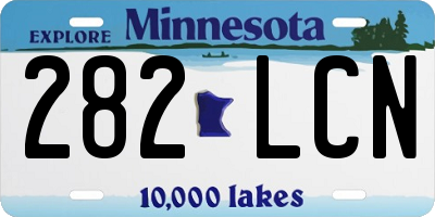 MN license plate 282LCN