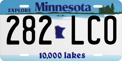 MN license plate 282LCO