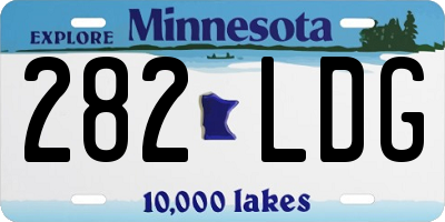 MN license plate 282LDG