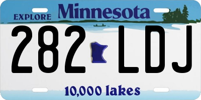 MN license plate 282LDJ