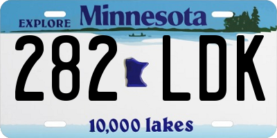 MN license plate 282LDK