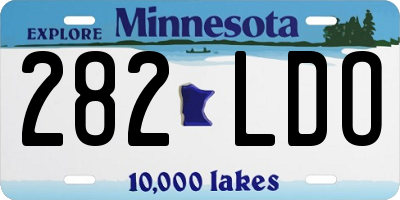MN license plate 282LDO