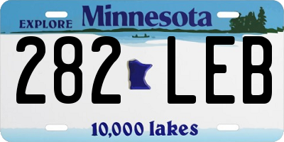 MN license plate 282LEB