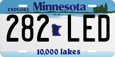 MN license plate 282LED