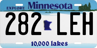 MN license plate 282LEH