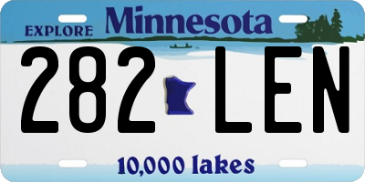 MN license plate 282LEN