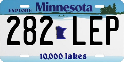 MN license plate 282LEP