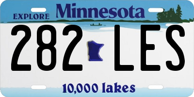 MN license plate 282LES