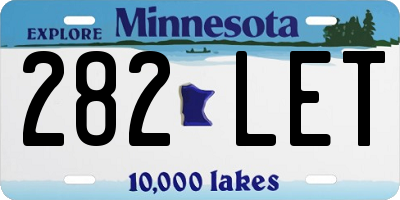 MN license plate 282LET