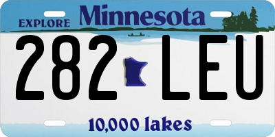 MN license plate 282LEU