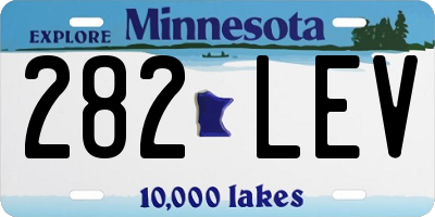 MN license plate 282LEV