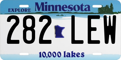 MN license plate 282LEW