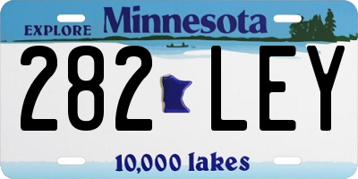 MN license plate 282LEY