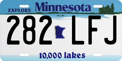 MN license plate 282LFJ