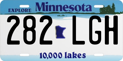 MN license plate 282LGH
