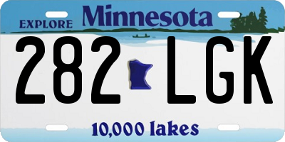 MN license plate 282LGK