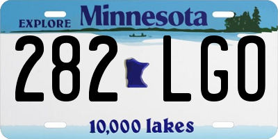 MN license plate 282LGO