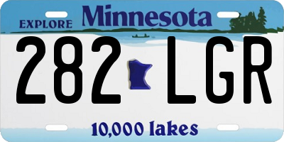 MN license plate 282LGR