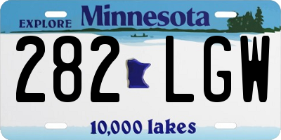 MN license plate 282LGW