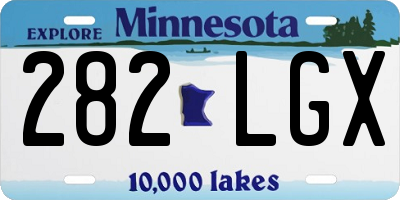 MN license plate 282LGX