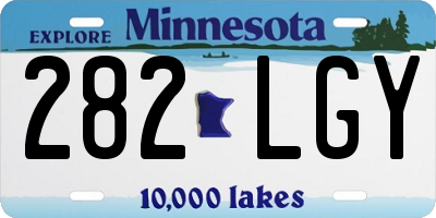 MN license plate 282LGY