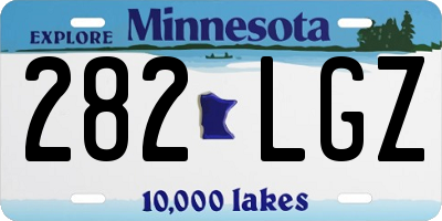 MN license plate 282LGZ