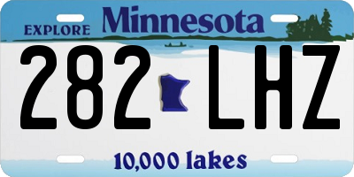 MN license plate 282LHZ