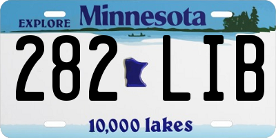 MN license plate 282LIB