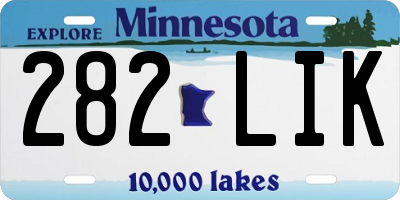 MN license plate 282LIK