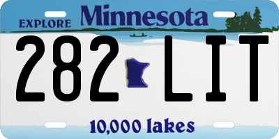 MN license plate 282LIT