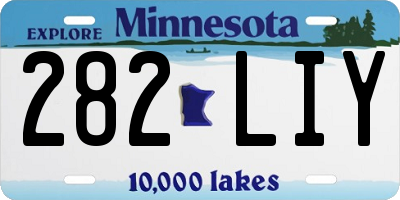 MN license plate 282LIY