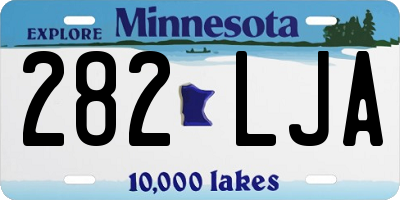 MN license plate 282LJA