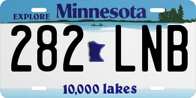 MN license plate 282LNB